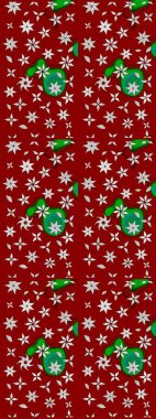 Çocuksu tasarım. Elle çizilmiş çiçek desenli Raster çizimi. Tekstil, kumaş, ambalaj, hatıra defteri için hoş bir çiçek arkaplanı. Kırmızı ve nötr arkaplanda.