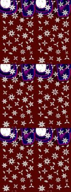 Raster illüstrasyonu. Kırmızı ve nötr renklerde çiçekler. Çizim çiçek deseni duvar kağıdı için kullanılabilir.