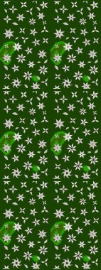 Poster ya da kapak için arka plan. Tekstil için figür. Davetiye ve kartpostal tasarımı için dekoratif çiçek unsurları. Yapraklı çizim şekli. Sevimli zarif çiçekler Raster illüstrasyonu.