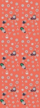 Doğal kozmetik ürünleri, parfüm, çiçekçi dükkanı için bahar ihalesi tasarımı. Turuncu ve nötr lale çiçekleriyle Raster eskiz deseni. Paket kağıdı için en iyisi. Karşılama ya da düğün geçmişi olarak kullanılabilir.