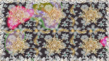 Gri renklerde grafiksel, modern, pürüzsüz desen. Kusursuz raster arka plan. Duvar kâğıdı barok, İspanyol kumaşı. Kusursuz çiçek deseni.