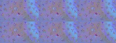 Küçük çiçekteki sevimli çiçek deseni. Tony 'nin kumaş kalıbını çiz. Modaya uygun kumaş deseni. Raster illüstrasyonu.