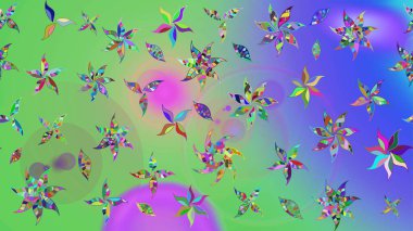 Küçük yeşil ve mor çiçeklerle oldukça eski bir besin torbası deseni. Tekstil, kumaş, kapaklar, duvar kağıtları, baskı, paket, koleksiyon defteri, örgü, dekupaj için çiçek arkaplanı..