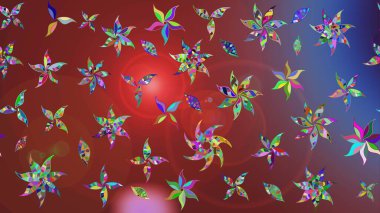 Şirin çiçekli, desenli, kahverengi ve kırmızı renklerde renkli bir eskiz deseni. Tekstil için suluboya eskiz deseni. El çizimi çiçek çizimi deseni (fayans)).