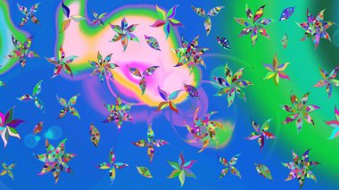 Çiçek arkaplanlı soyut zarafet eskiz deseni. Raster Güzel kumaş deseni.