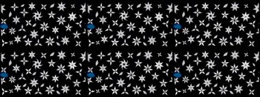 Düz Çiçek Elementleri Tasarımı. Çiçek deseni. Raster güzel kumaş deseni çiziyor. Renkli Bahar Teması çizim şablonu.