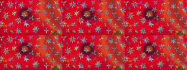 Eski moda arka plan. Raster illüstrasyonu. Güzel, parlak, pürüzsüz kumaş, tuval. Kıvırcık, parlak örgü. Desen, çizim, çiçek sınırı. Çiçeklerin çelengi.