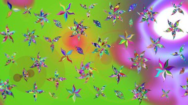 Raster resim. Güzel kumaş deseni. Doodle çiçekler ve dalları, otlar ve çiçekler. Elle çizilmiş.