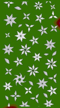 Raster güzel bir çiçek deseni çizmiş. Nazik romantik baskı. Yeşil ve nötr renklerde çiçekler. Tatil havası. Bahar mevsimi.