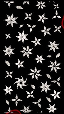 Siyah ve nötr renklerde çiçekler. Çiçekli karalama şeklinde Raster çiçek deseni. Yumuşak, bahar çiçekli arka plan.