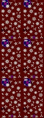 Renkli Bahar Teması eskiz kalıbı. Raster illüstrasyonundaki çiçek desenli çizim. Güzel kumaş deseni. Düz Çiçek Elementleri Tasarımı.