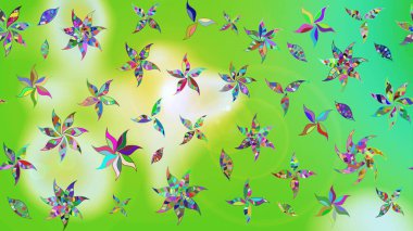 Manzaralı çiçek deseni. Çiçek kompozisyonu, el boyası, hassas şablon. Üst manzara, yumuşak yeşil ve nötr renk tarzı. Sevgililer günü ve tebrik kartı konsepti için şık bir davet.