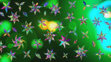 Renkli Bahar Teması eskiz kalıbı. Düz Çiçek Elementleri Tasarımı. Karalama çiçeği. Zentangle soyut çiçekleri. Güzel kumaş deseni. Raster illüstrasyonu.