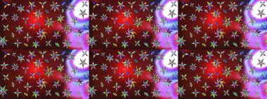 Renkli Bahar Teması eskiz kalıbı. Kahverengi ve kırmızı renkte çiçekler. Çiçek desenli eskiz, yaz çiçekleri. Düz Çiçek Elementleri Tasarımı.