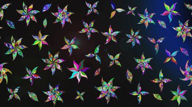 Raster illüstrasyonu. Eski usul küçük çiçekli şirin bir eskiz deseni. Moda arka planında parlak buketler. Kumaş, duvar kâğıdı ve kağıda yazdırmak için gelişen arkaplan.