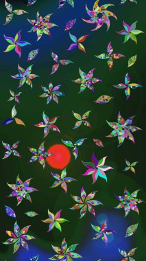 Egzotik çiçekler, mavi ve yeşil renkler üzerine botanik ve parlak klasik doğa. Klasik tropikal doğal elementlerin suluboya seti. Raster illüstrasyonu.