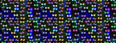 Raster illüstrasyonu. Robot resim. Davetiye, kart ve parmak izi için basit kadınsı bir model. Rastgele gri kelebekler şirin desenler. Gri arka planda kelebek.