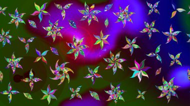 Tony 'nin kumaş kalıbını çiz. Küçük çiçekteki sevimli çiçek deseni. Raster illüstrasyonu. Modaya uygun kumaş deseni.