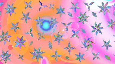 Pembe ve turuncu renklerde. Anti-stres için soyut örnek sayfası. Raster illüstrasyonu.