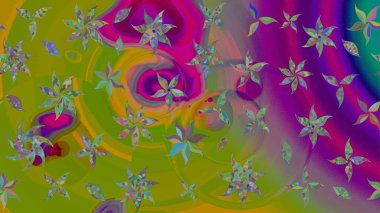 Çiçek çelengi. Eski moda arka plan. Kıvırcık, parlak örgü. Raster illüstrasyonu. Desen, çizim, çiçek sınırı. Güzel, pürüzsüz kumaş, tuval..