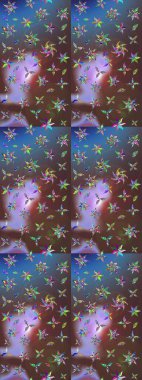 Vadinin çiçekleri kahverengi ve mavi renklerde. Raster - stok. Eskiz arkaplan modeli. Suluboya, elle çizilmiş.