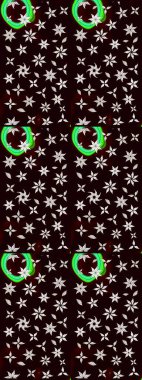 Vadinin çiçekleri siyah ve nötr renklerde. Çiçeksel çizim kalıbının çizimi.