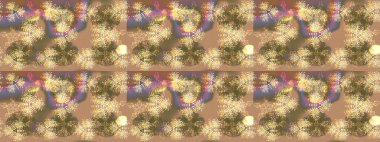 Kar tanelerinin soyut arkaplanlı Noel şablonu. Noel ve yeni yıl moda baskıları için tatil tasarımı. Bej, kahverengi ve nötr renkler. Raster illüstrasyonu.