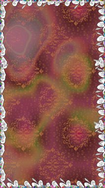 Raster illüstrasyonu. Çiçekler, dallar, bitkiler ve çiçekler. Güzel kumaş deseni. El çizimi.