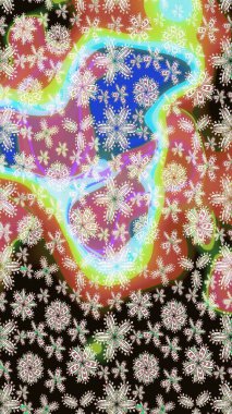 Çizgi çizimi kalıbı. Raster Moda kumaş deseni. Şirin çiçekler..