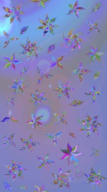 Robot resim. Küçük çiçekte güzel bir desen. Motley illüstrasyonu. Moda baskıları için zarif bir şablon. Çiçekli bahar çiçekleri. Küçük renkli çiçekler..