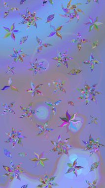 Küçük renkli çiçekler. Motley illüstrasyonu. Moda baskıları için zarif bir şablon. Çiçekli bahar çiçekleri. Küçük çiçekte şirin desenler.