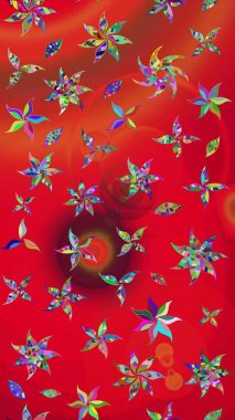 Raster illüstrasyonu. Modaya uygun kumaş deseni. Tony 'nin kumaş kalıbını çiz. Küçük çiçekte sevimli çiçek deseni var..