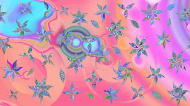 Kumaş, duvar kağıdı ve kağıt üzerine baskı yapmak için gelişen arka plan. Raster illüstrasyonu. Eski usul küçük çiçekli şirin bir eskiz deseni. Moda arka planında parlak buketler.