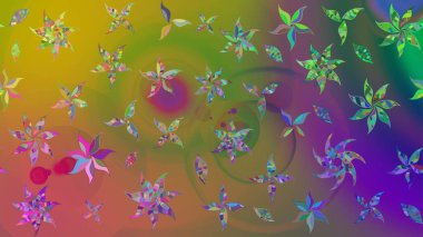 Tekstil, kumaş, kapaklar, duvar kağıtları, baskı, naylon, koleksiyon defteri, örgü, dekupaj için güzel bir eskiz. Millefleur 'lar. Küçük yeşil ve kahverengi renkte güzel bir besin torbası deseni, çiçekler..