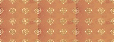 Turuncu, bej ve kahverengi renkleri altın elemanları ile sorunsuz vintage desen. Noel, kar tanesi, yeni yıl. Turuncu, bej ve kahverengi renkleri altın elemanları ile altın seamless modeli.