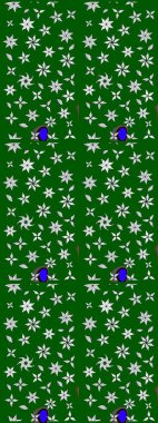 Renkli grunge soyut arka planda yakut yeşil ve nötr çiçeklerle gelişir. Parmak izi, kumaş, duvar kâğıdı, tekstil için raster dokusu. Nakış desenli çiçek deseni..