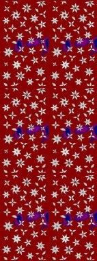 Raster düz çiçek çizim deseni. Kırmızı ve nötr renklerde çiçekler. Tasarım hediye paketi, tebrik kartları, posterler ve afiş tasarımı.