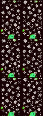 Siyah ve nötr renklerde çiçekler. Düz Çiçek Elementleri Tasarımı. Güzel çiçek deseni. Renkli Bahar Teması çizim şablonu.