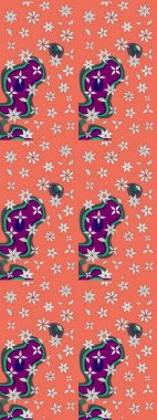 Modern gelişim turuncu ve nötr raster arka plan duvar kâğıdı çizgileri, desenli desenli desenli çiçekler, çiçekli süsler. Çiçekli el çizimi çizimi deseni.