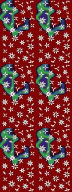 Süslü kumaş deseni. Raster deseni. Çiçekli çiçek deseni, suluboya..