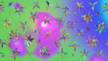 Moda baskıları için zarif bir şablon. Çiçekli bahar çiçekleri. Küçük çiçekte güzel bir desen. Motley illüstrasyonu. Küçük renkli çiçekler..