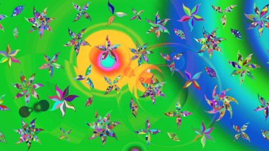 Küçük çiçekte güzel bir çiçek deseni var. Raster deseni. Çiçekli çiçek deseni, suluboya..