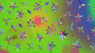 Raster Şirin kumaş deseni. Eskiz klasiği. Düz Çiçek Elementleri Tasarımı. Renkli Bahar Teması çizim şablonu.