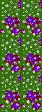 Yumuşak, yeşil ve nötr renklerde bahar çiçekleri. Çiçekli karalama şeklinde Raster çiçek deseni. Raster illüstrasyonu.