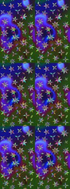 Karalama çiçeği. Zentangle soyut çiçekleri. Raster illüstrasyonu. Güzel kumaş deseni. Düz Çiçek Elementleri Tasarımı. Renkli Bahar Teması çizim şablonu.