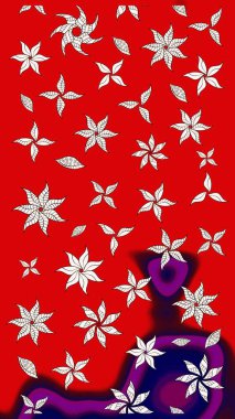 Yumuşak pamuk tasarımı. Raster 'ın taze dokusu. Paketleme, tekstil, duvar kâğıdı için çiçek eskizi. Yumuşak fayans. Klasik çiçek deseni.