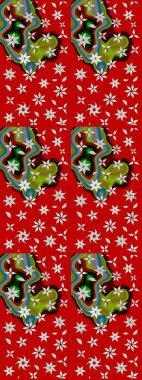 Kırmızı ve nötr renklerde çiçekler. Düz Çiçek Elementleri Tasarımı. Sevimli çiçek raster deseni. Renkli Bahar Teması çizim şablonu.