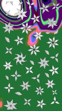 Küçük çaplı çiçeklerdeki basit şirin desenler. Tekstil veya kitap kapakları, imalat, duvar kağıtları, baskı, hediye paketi ve yapıştırma kitabı için çiçek eskizi geçmişi. Raster illüstrasyonu.