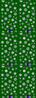 Yumuşak, bahar çiçekli arka plan. Çiçekli karalama şeklinde Raster çiçek deseni. Yeşil ve nötr renkte çiçekler.