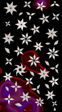 Motley illüstrasyonu. Çiçekli bahar çiçekleri. Moda baskıları için zarif bir şablon. Küçük renkli çiçekler. Küçük çiçekte şirin desenler.